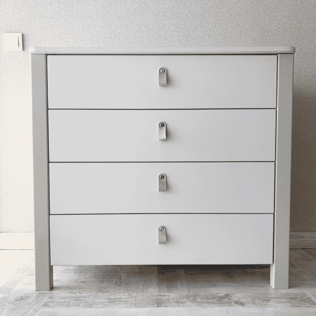 Dětská komoda Zukko Gekko Kids, 90x50x85cm, Bílá / Šedá